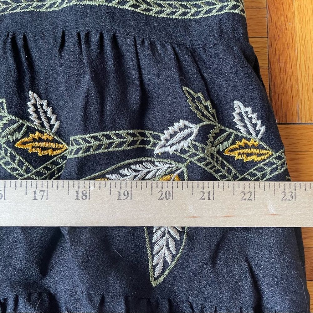 Hale Bob Los Angeles Embroidered Tiered Mini Dress - Black - Size M - Picture 12 of 12